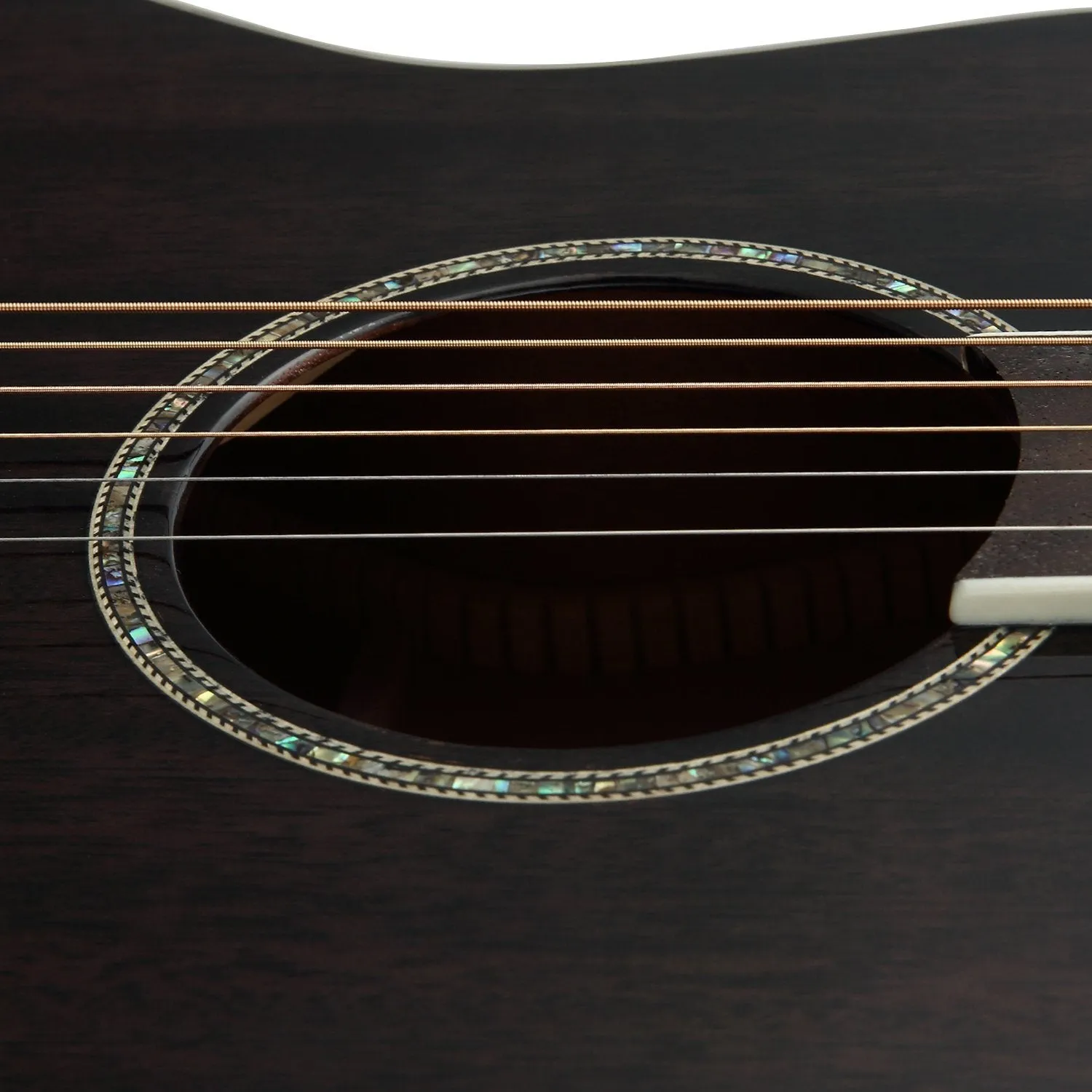 HRICANE Solid Mahogany Top Black 39 inch  Acoustic Guitar FG330S