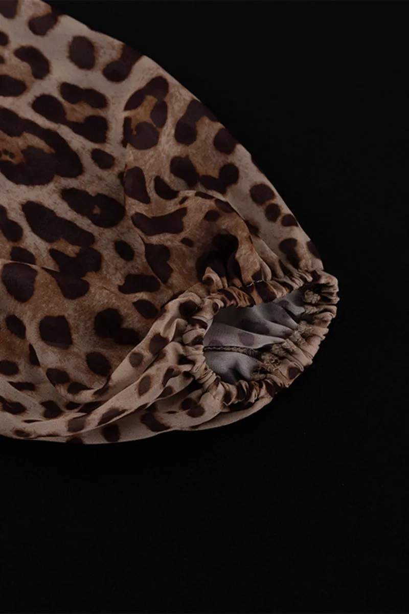 HUQ1043 Leopard Print Top & Shorts Set