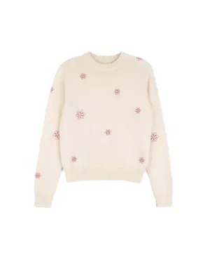 Hurley - Embroidered Flower Print Sweater