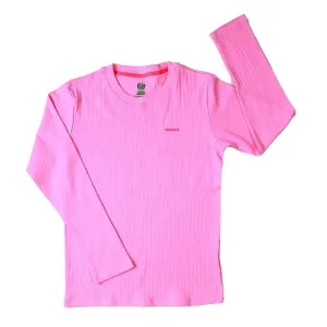 Infants Kids Full Sleeves T-Shirts Rib - Pink | Bachaa Party Baby Clothes Girls Tops & T-Shirts