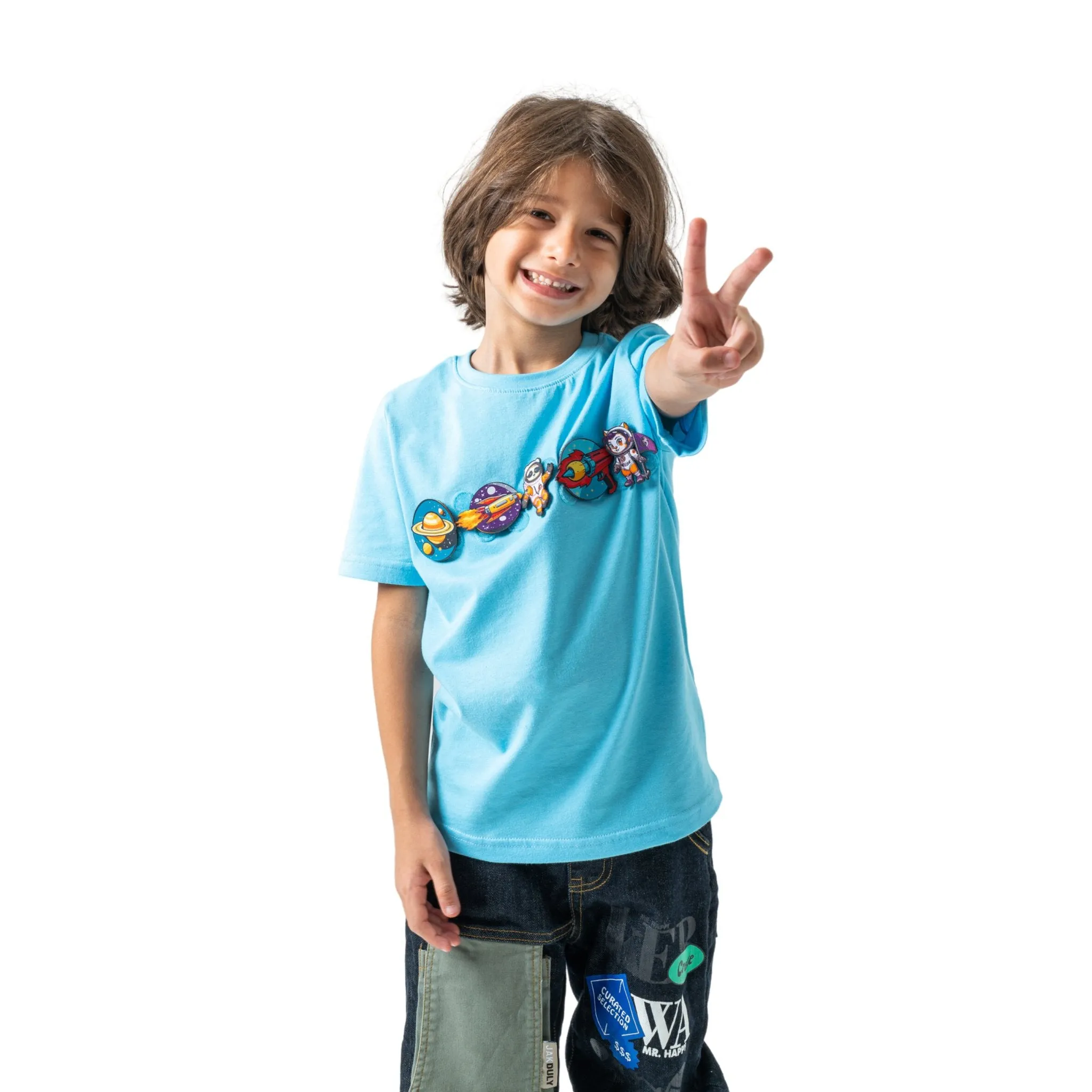 Interchangeable Velcro Patch T-Shirt - Unisex
