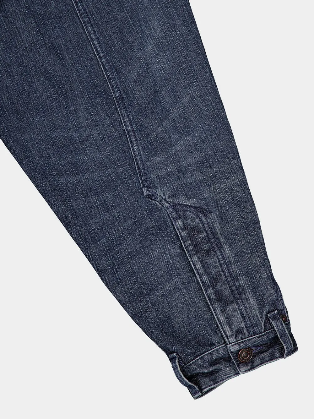 Italian Indigo Ring Denim Deconstructed Jacket