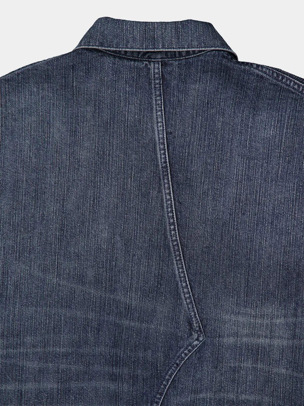 Italian Indigo Ring Denim Deconstructed Jacket
