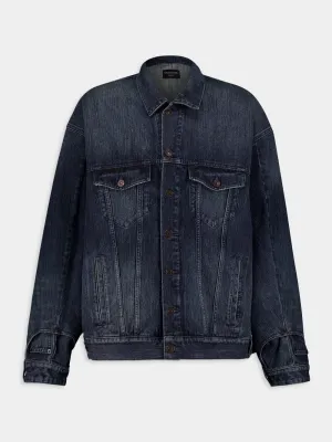 Italian Indigo Ring Denim Deconstructed Jacket