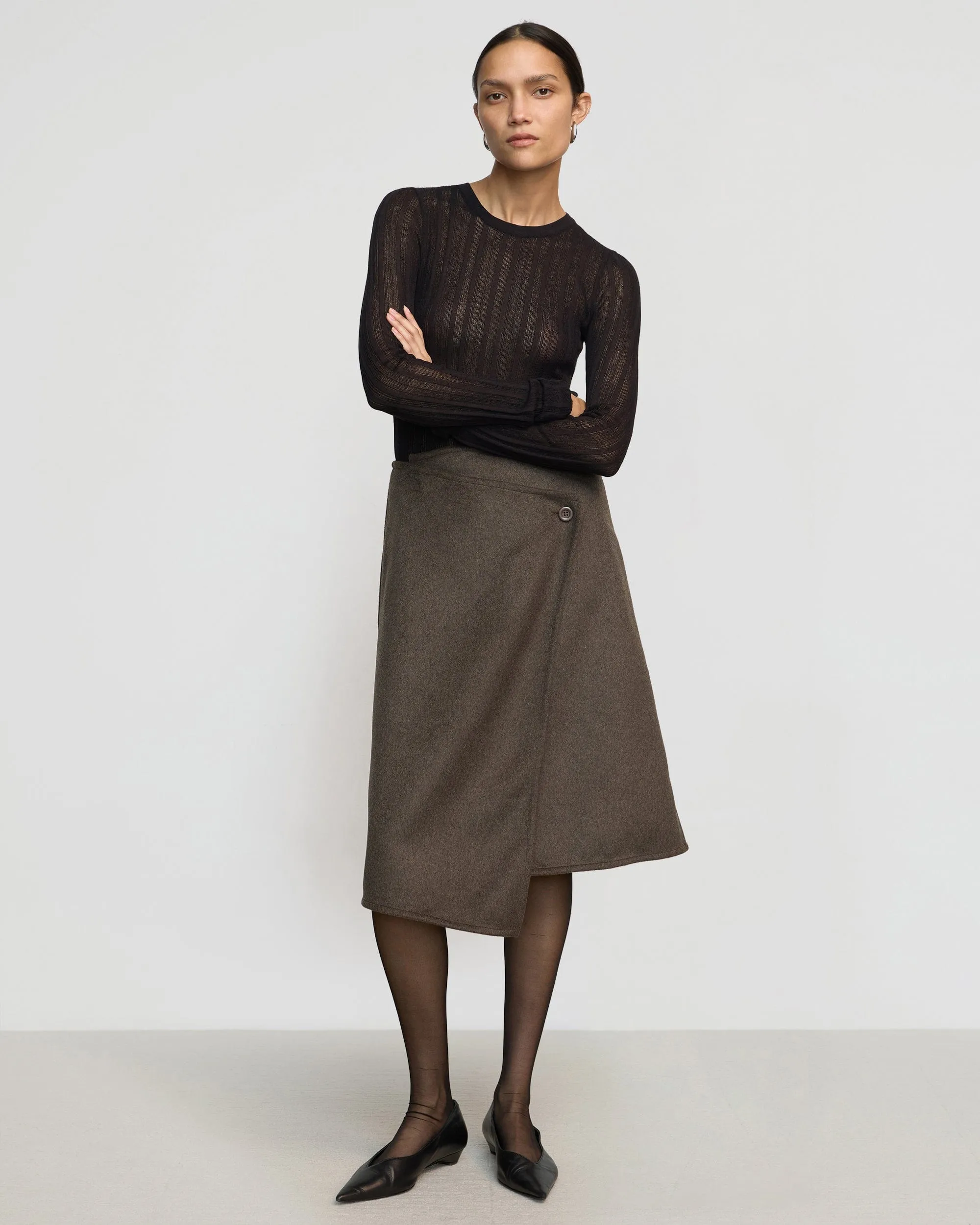 Joon Semi-Sheer Ribbed Sweater