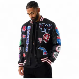 Jordan Craig Men Motown Varsity Jacket (Piston)