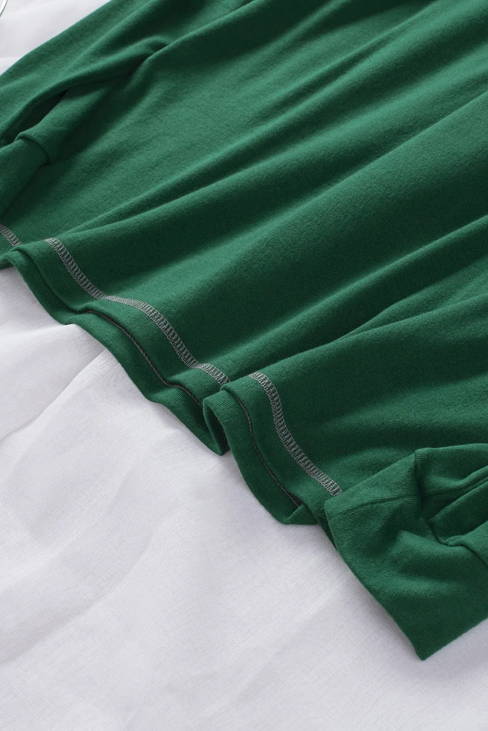 Khaki Color Block Raglan Sleeve Top