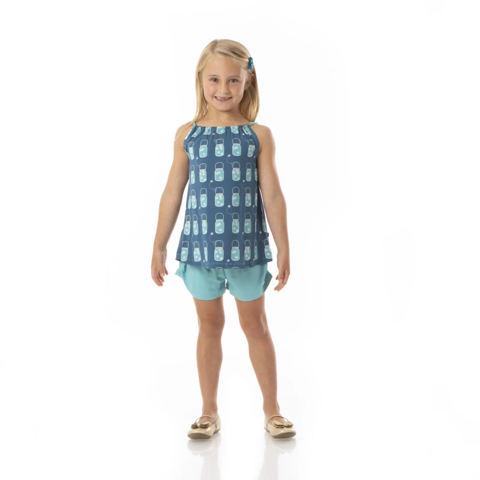 KicKee Pants Twilight Fireflies Gathered Cami & Shorts Outfit Set