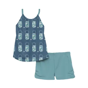 KicKee Pants Twilight Fireflies Gathered Cami & Shorts Outfit Set