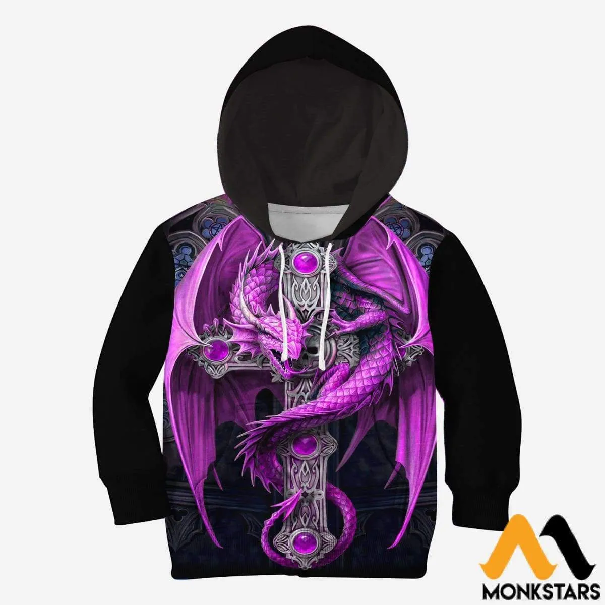 Kid 3D Magenta Dragon Shirts And Shorts Tshirt Sweatshirt T shirt