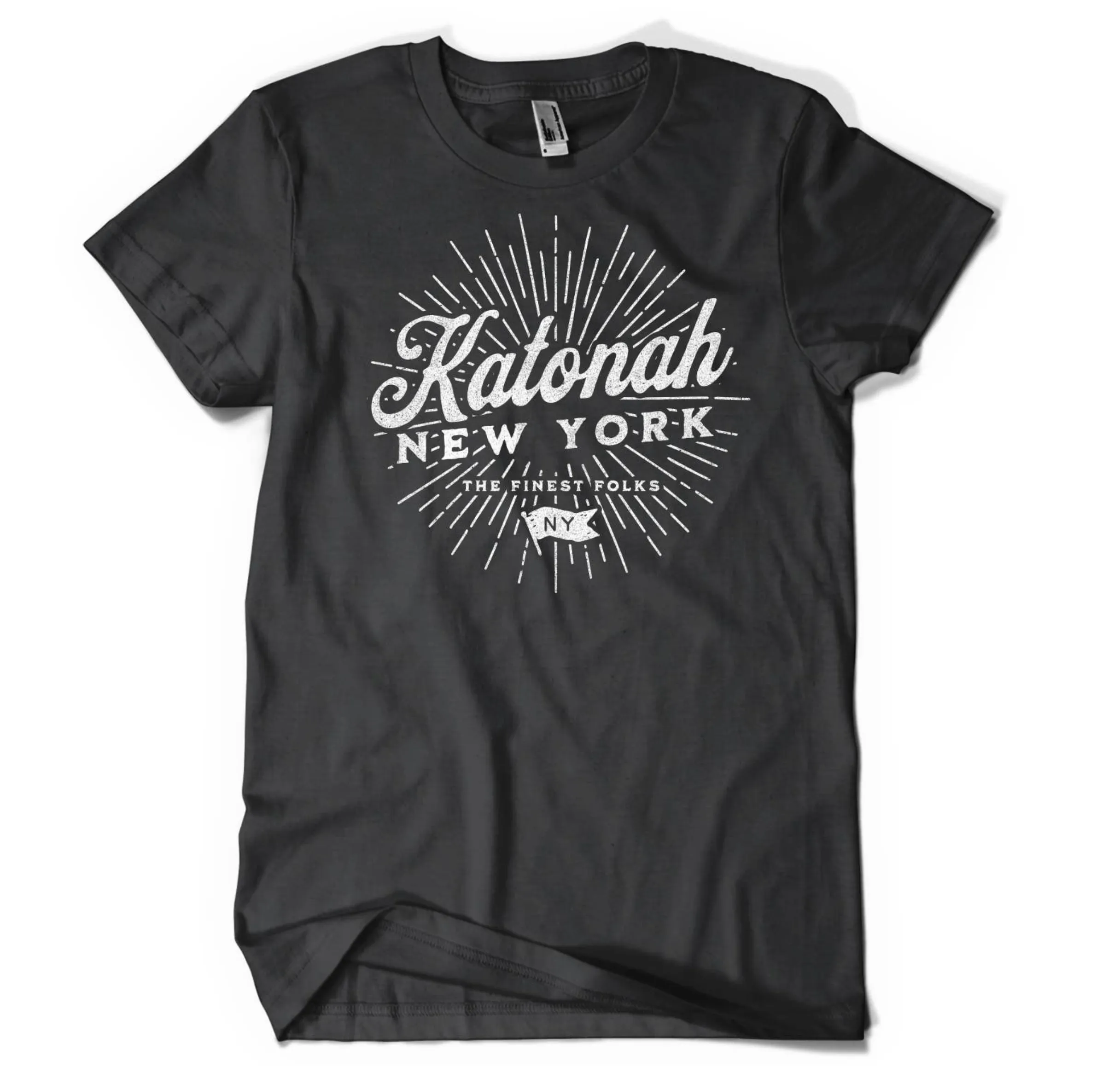Kids Unisex Katonah NY Finest Folks Tee Charcoal