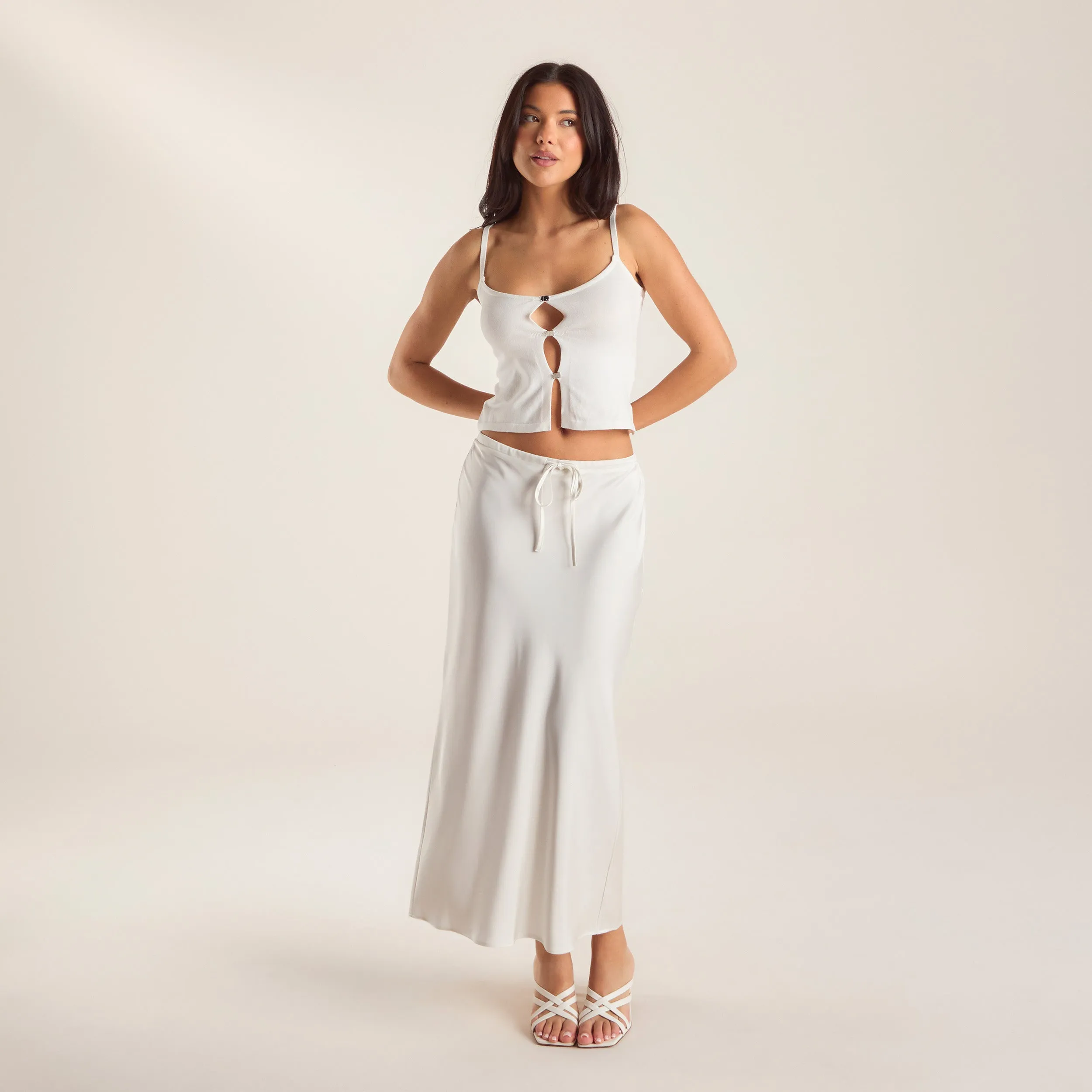 Knitted Cami Top - Off White