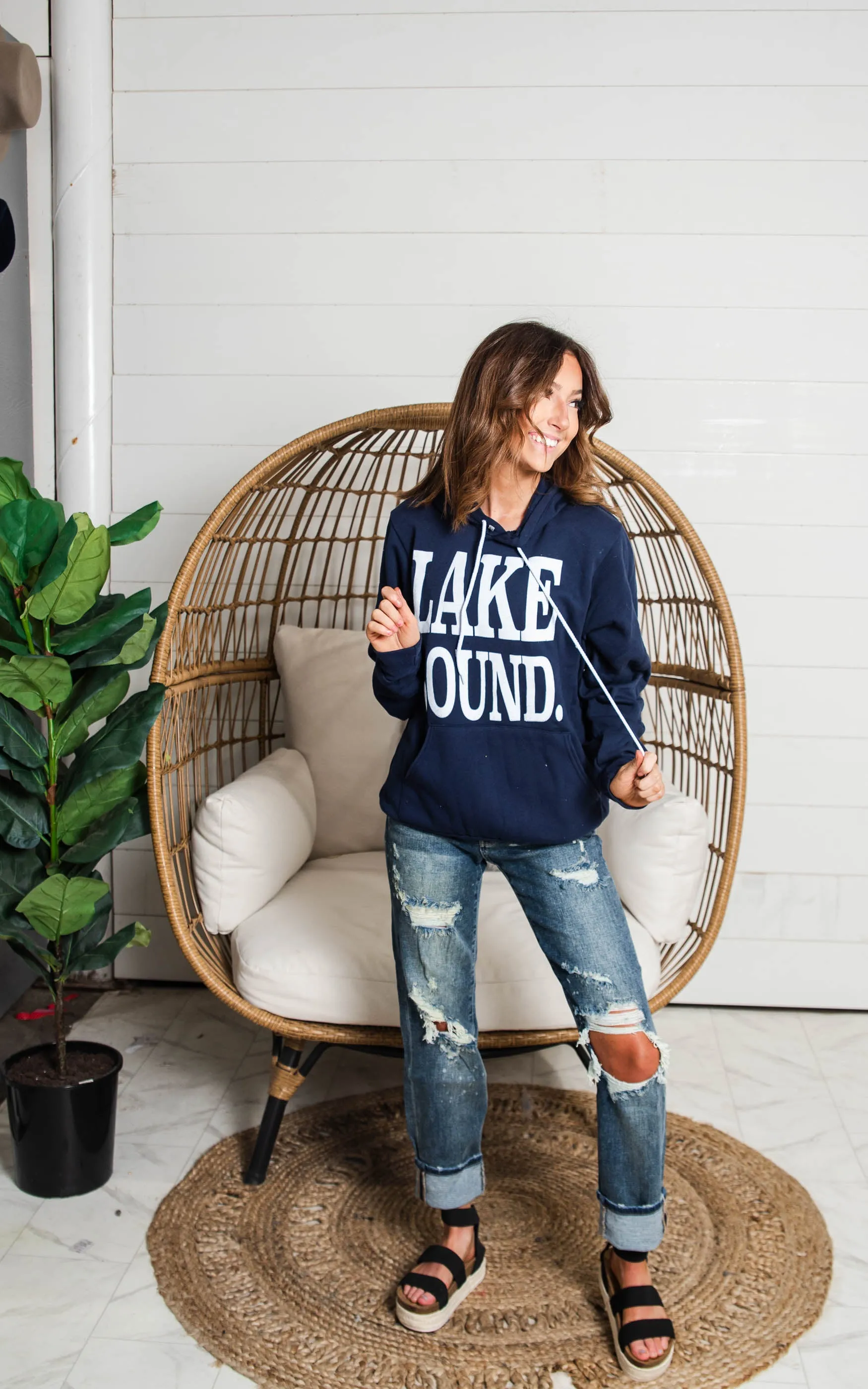Lake Bound Hoodie - Navy** - Final Sale