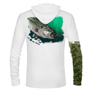 Large Mouth Bass Longsleeve Hooded Performance Shirt