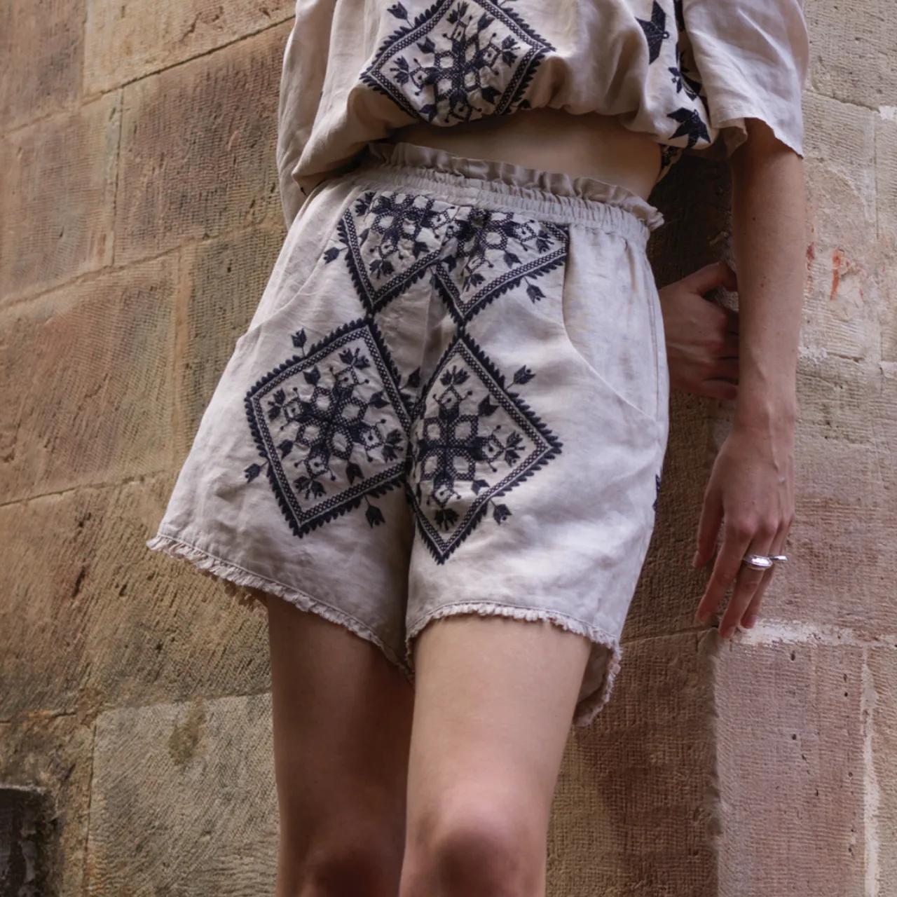 Lefkada Embroidered Shorts