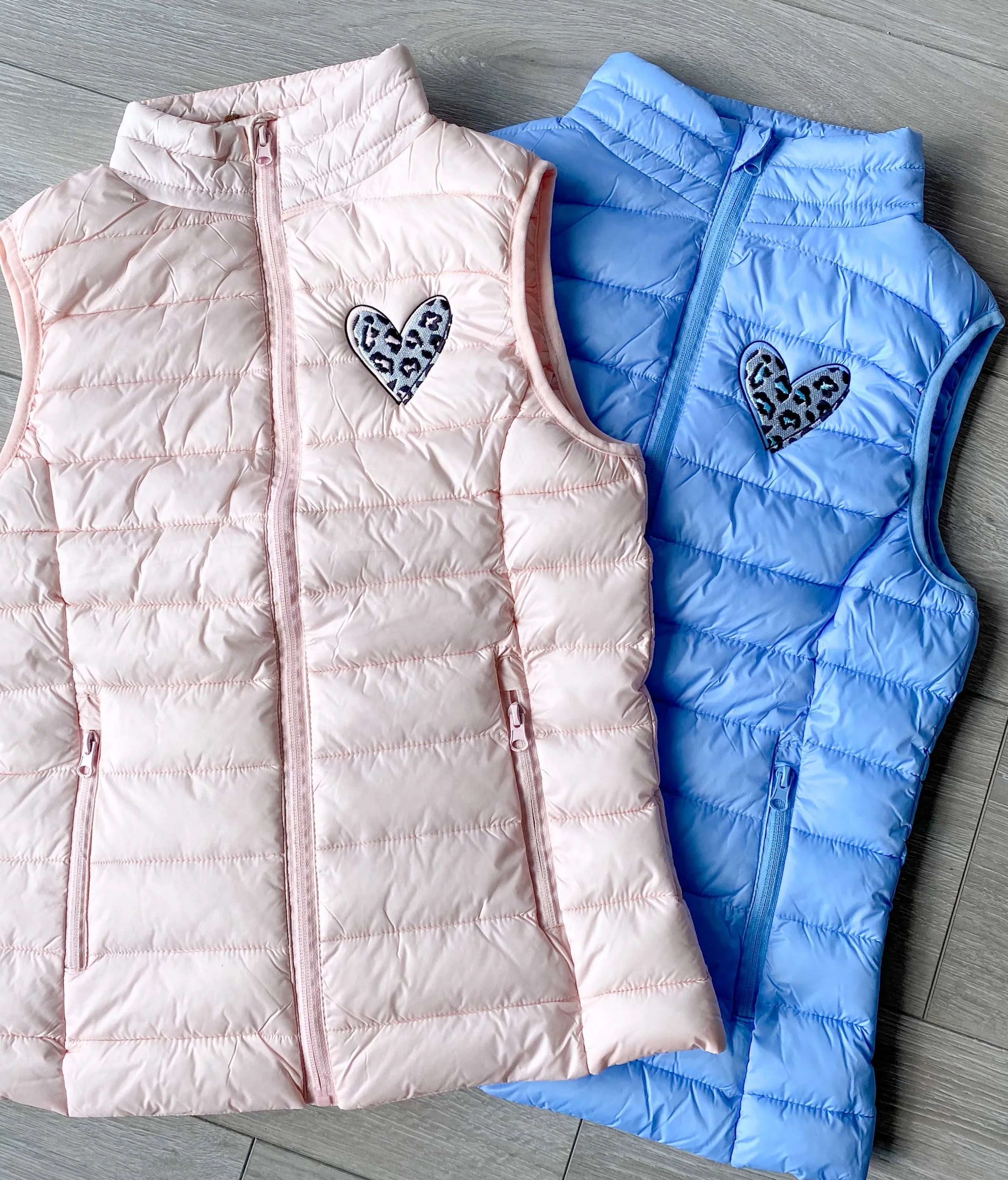 Leopard Print Heart Gilet / Bodywarmer