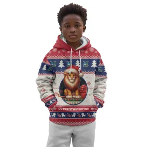 Liberia Christmas Kid Hoodie African Lion Santa LT15