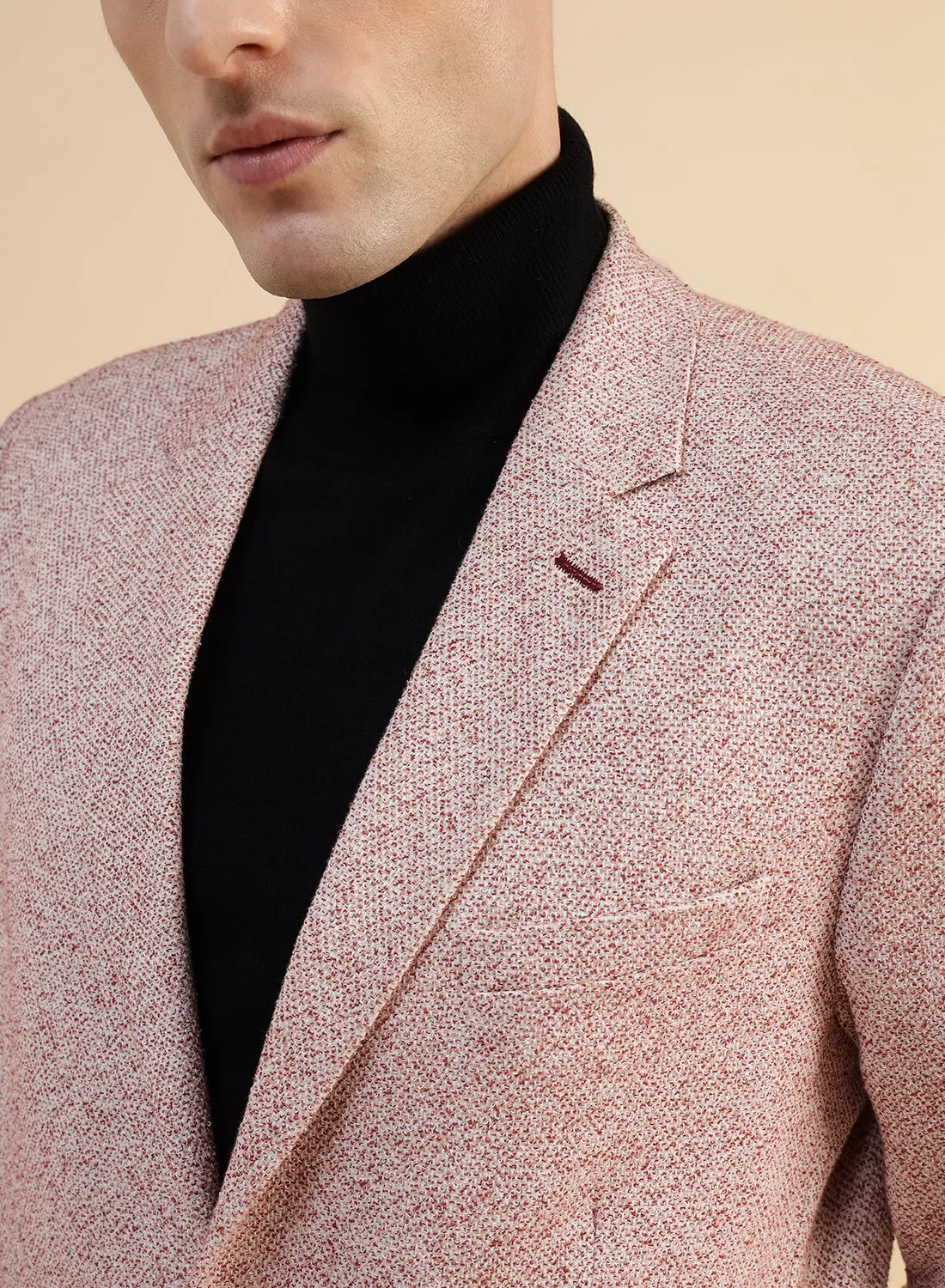 Light Brown Cotton Structured Jacket