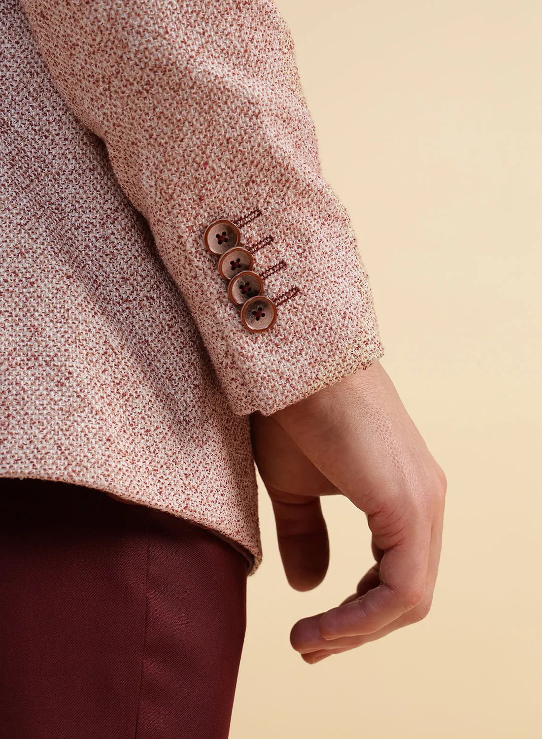 Light Brown Cotton Structured Jacket