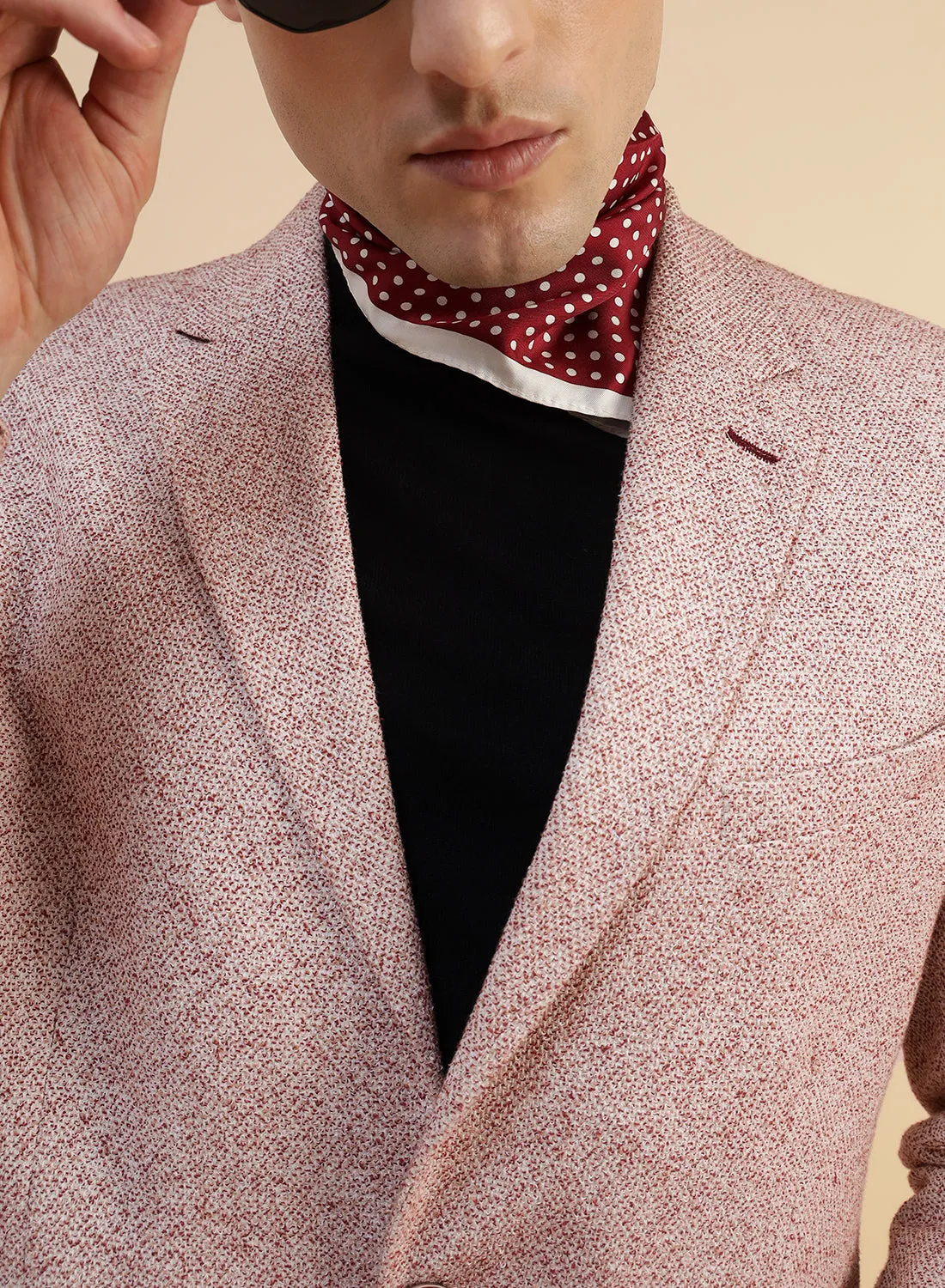 Light Brown Cotton Structured Jacket