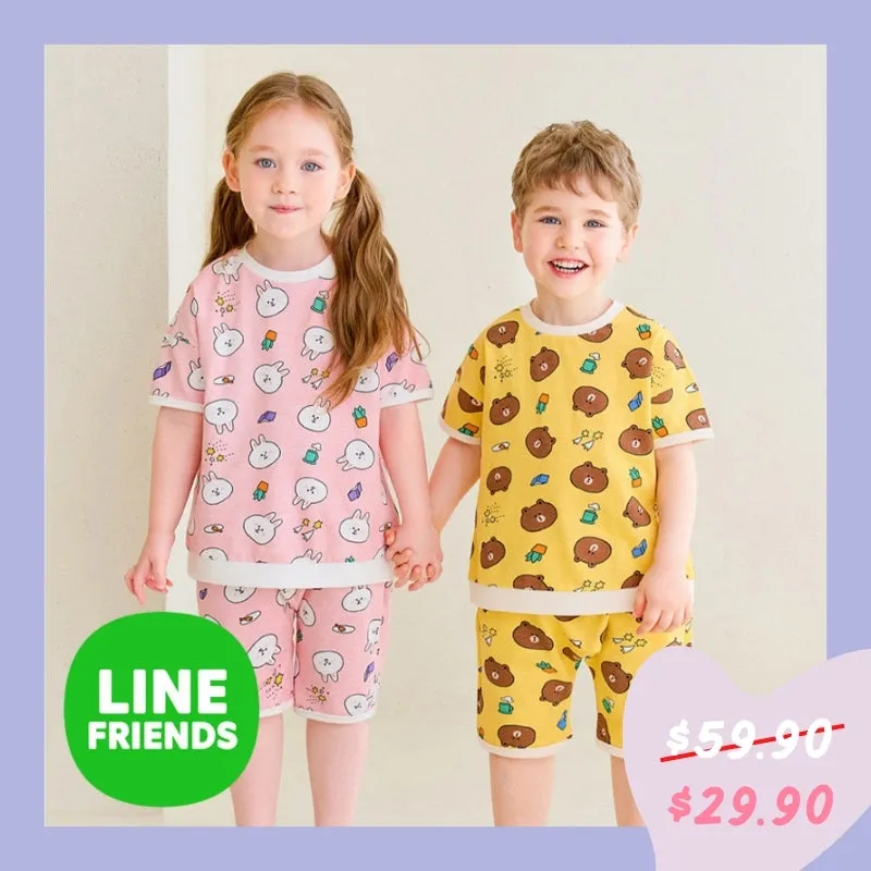 Line Friends Piece of Peace Pink Cony Top & Bottom Set 2306MO14