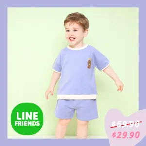 Line Friends Purple Brown Top & Bottom Set 2306MO10