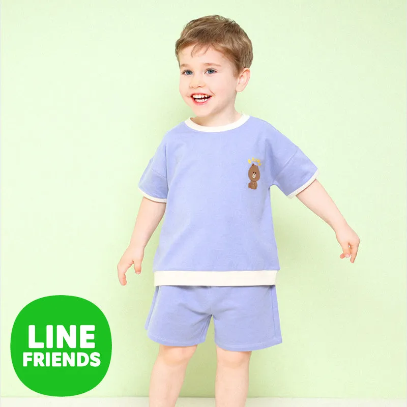 Line Friends Purple Brown Top & Bottom Set 2306MO10