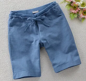 Linen Cotton Loose Shorts Women Short Casual Female Clothing Ladies Shorts Candy Colors