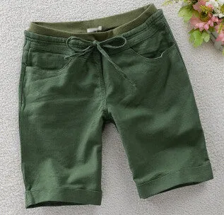 Linen Cotton Loose Shorts Women Short Casual Female Clothing Ladies Shorts Candy Colors