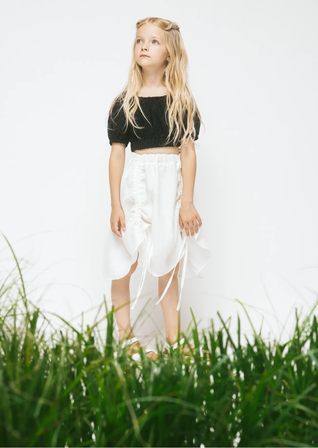 Linen Skirt Cruise, White