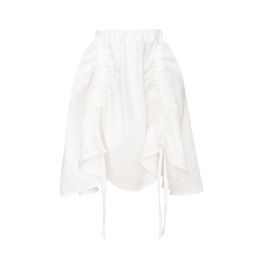 Linen Skirt Cruise, White
