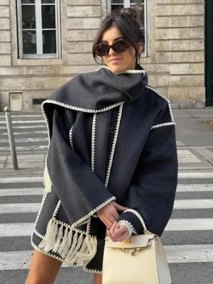 LIV | COSY WOOL CAPE JACKET