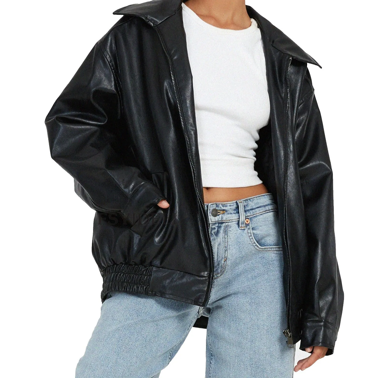 Locomotive-Style Leather Coat