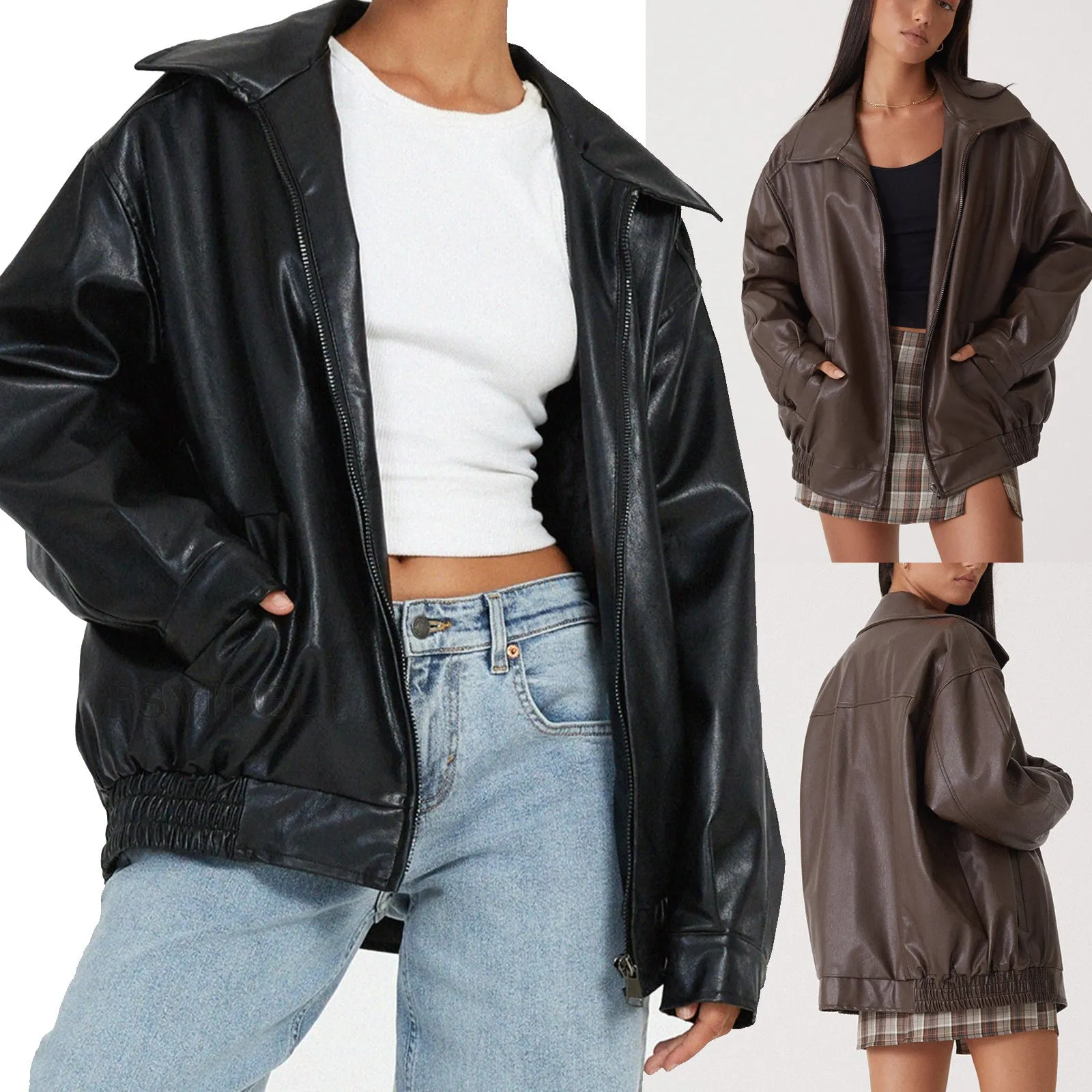 Locomotive-Style Leather Coat