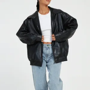 Locomotive-Style Leather Coat