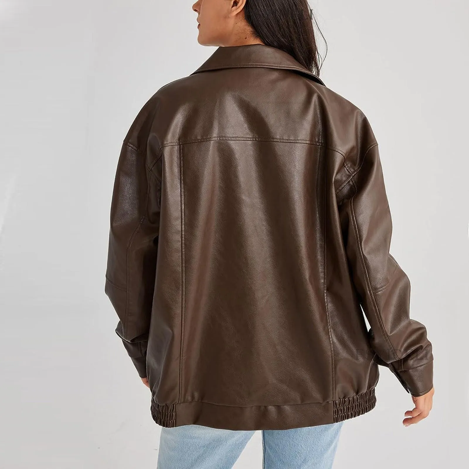 Locomotive-Style Leather Coat