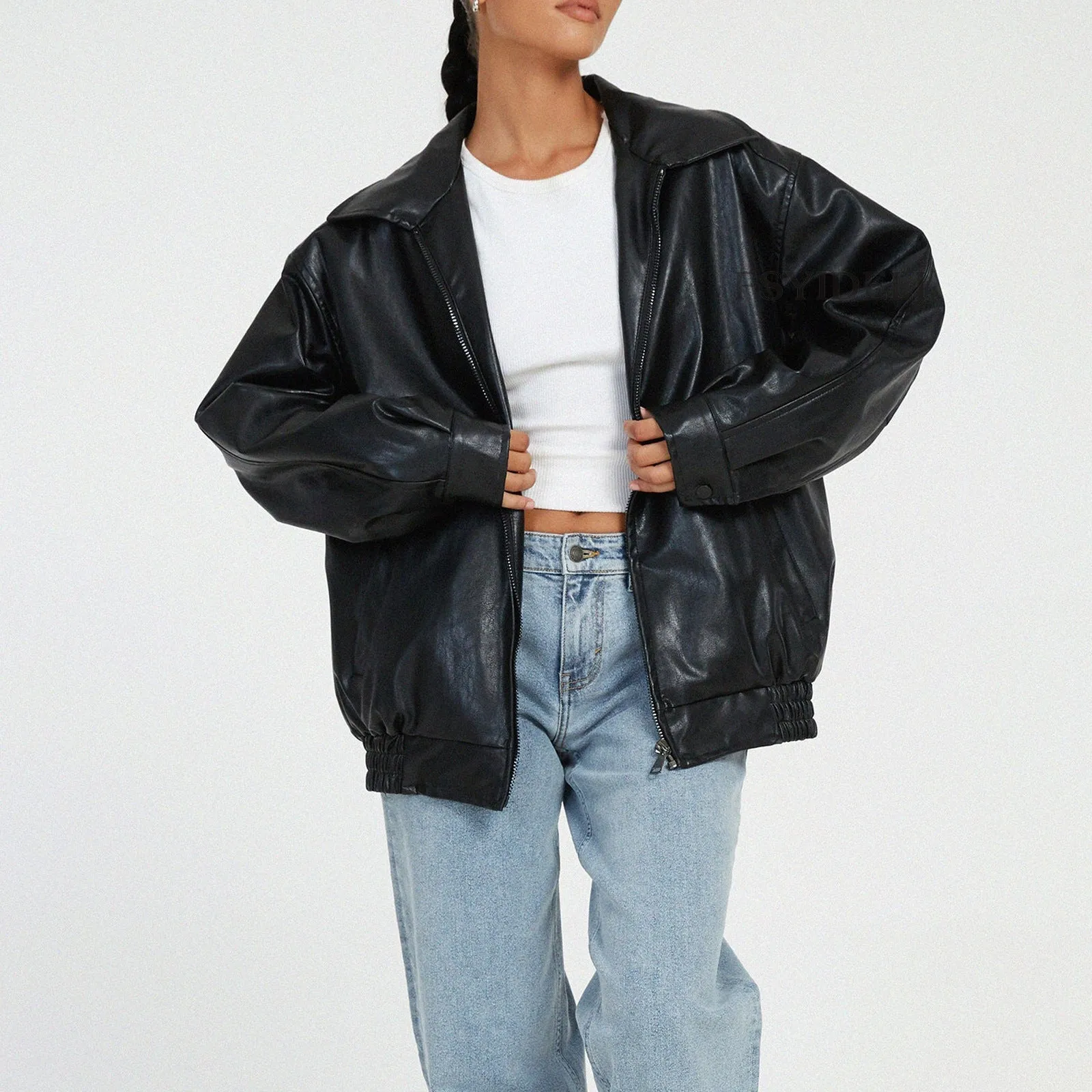 Locomotive-Style Leather Coat