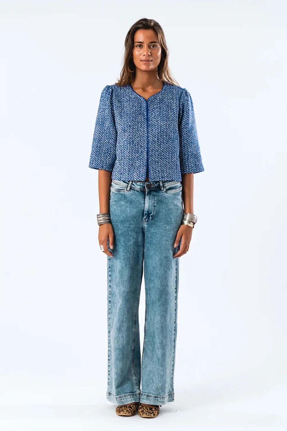 Lollys Laundry | TrineLL Short Jacket 3/4 - Dark Navy