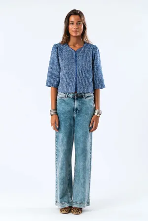 Lollys Laundry | TrineLL Short Jacket 3/4 - Dark Navy