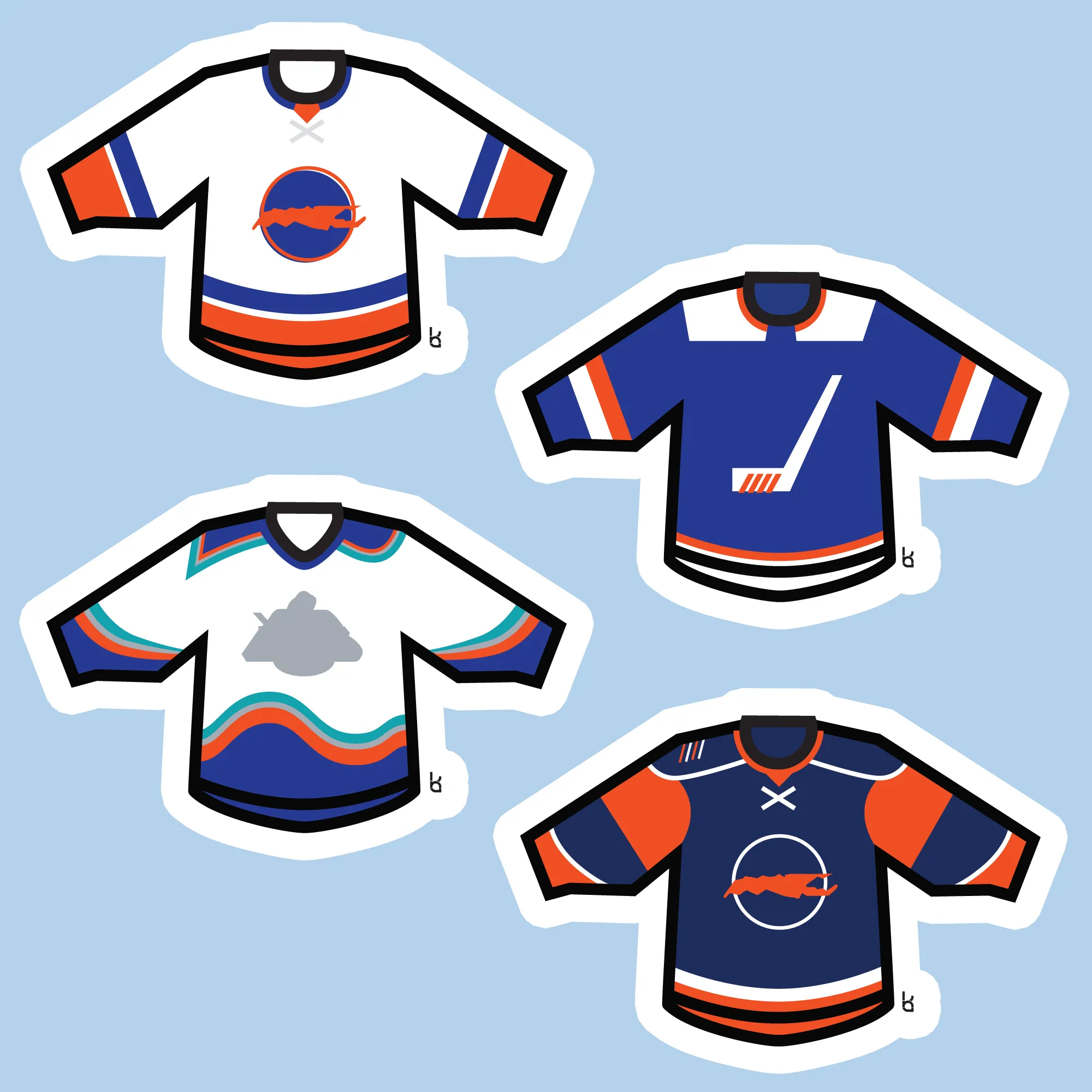 Long Island Mini-Jerseys Stickers