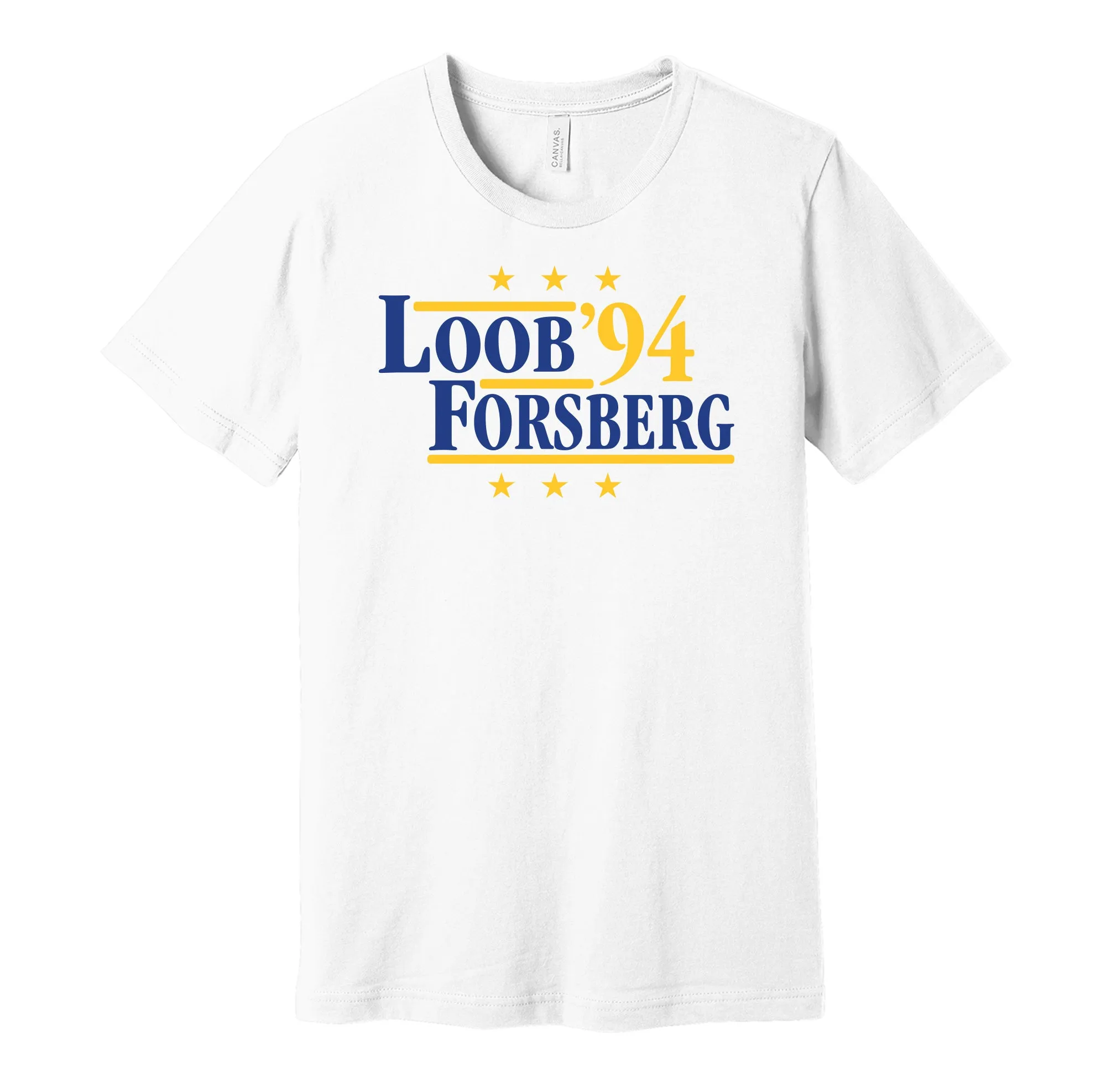 Loob & Forsberg '94 - Team Sweden Legends Political Campaign Parody T-Shirt - Hyper Than Hype Shirts