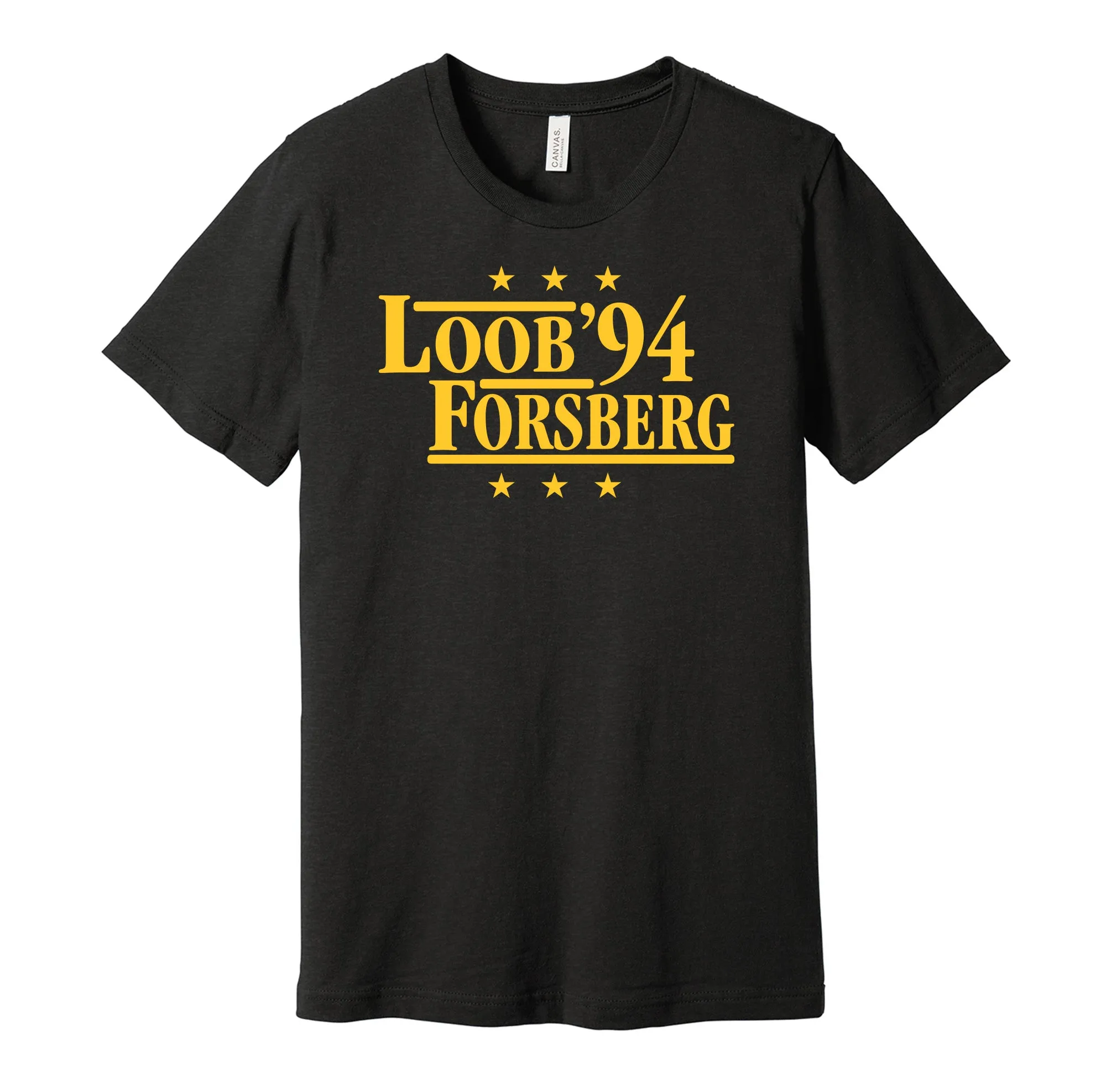 Loob & Forsberg '94 - Team Sweden Legends Political Campaign Parody T-Shirt - Hyper Than Hype Shirts