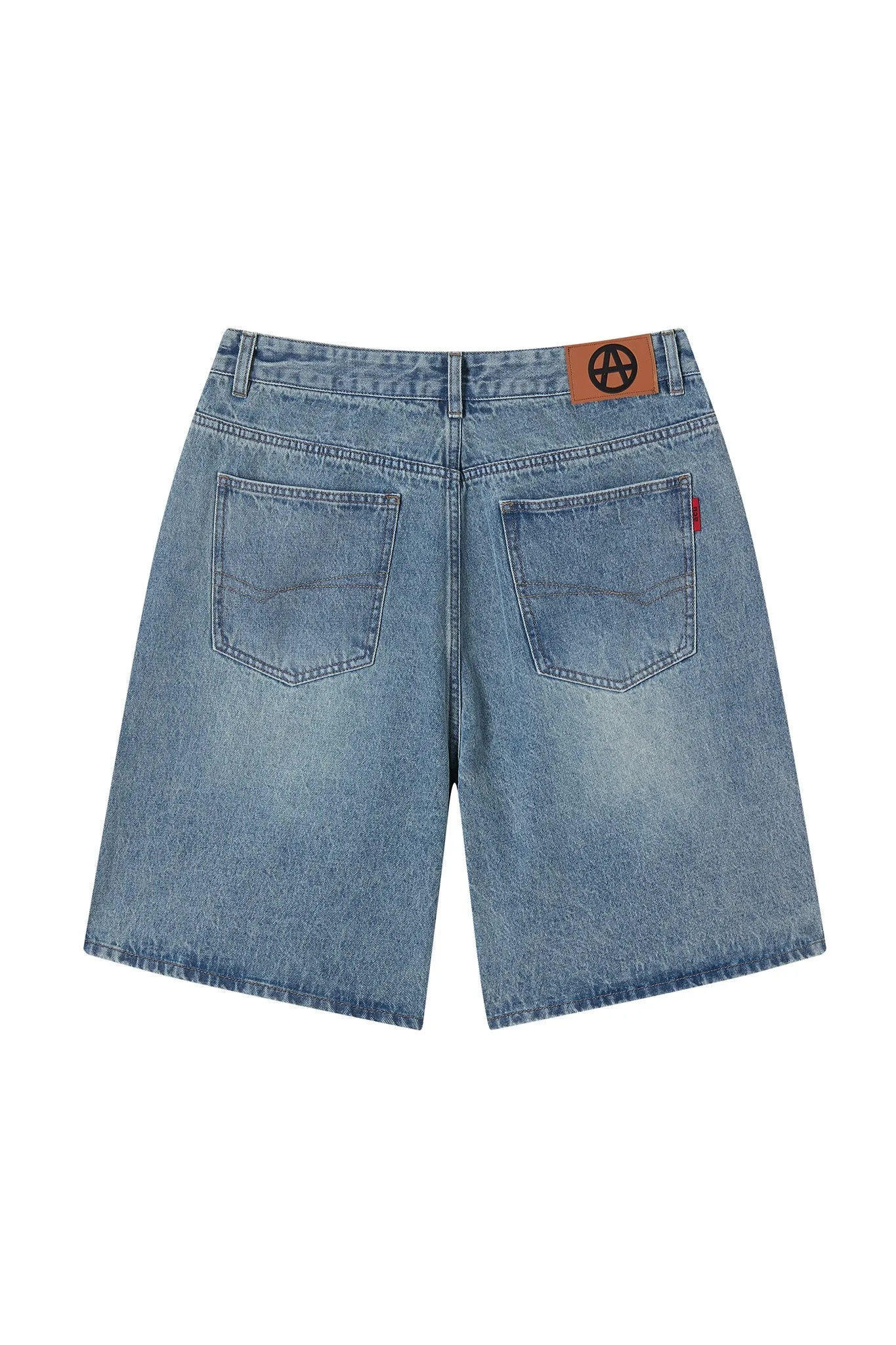 LOOSE DENIM SHORTS BLUE