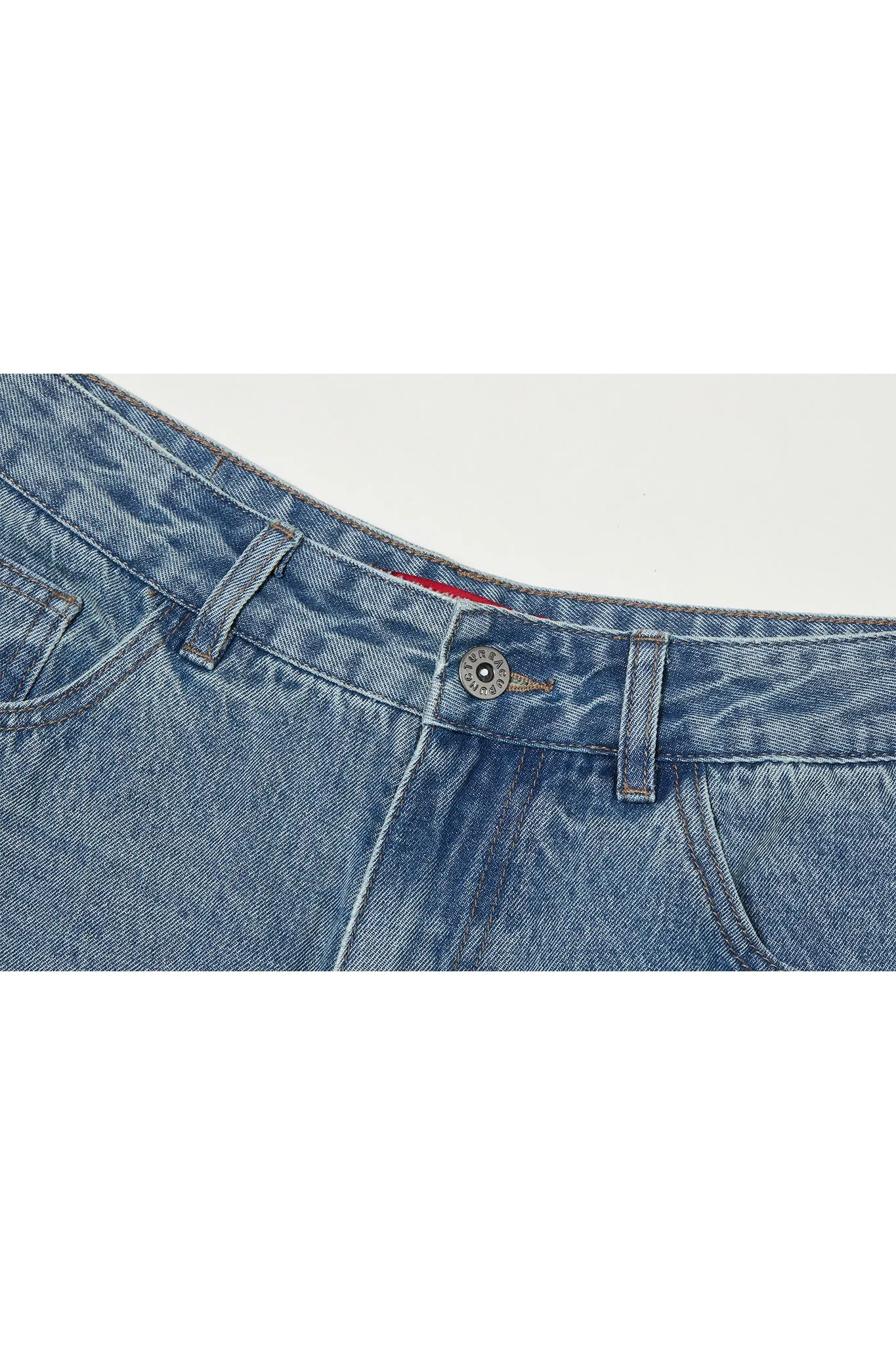 LOOSE DENIM SHORTS BLUE