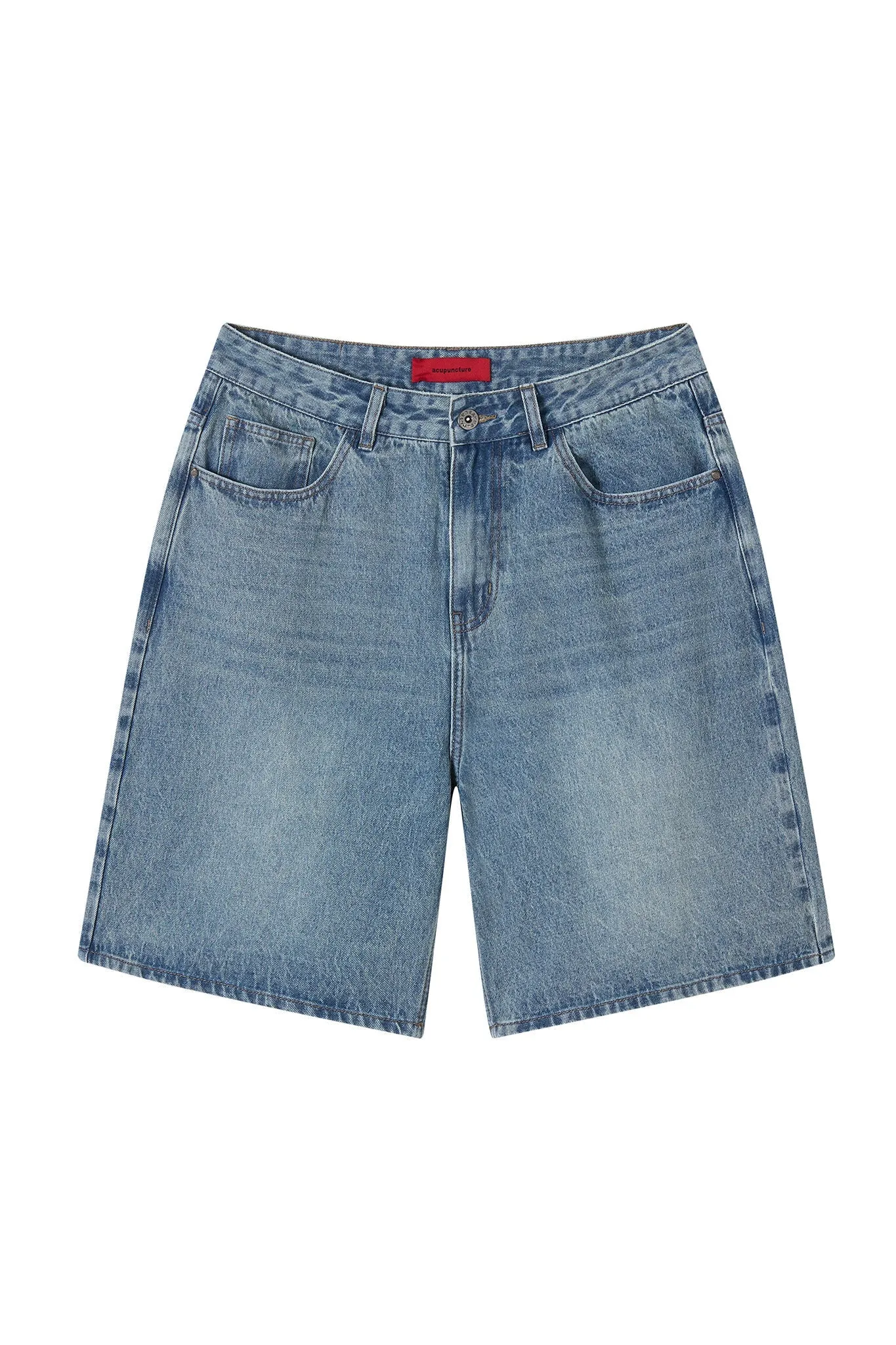 LOOSE DENIM SHORTS BLUE