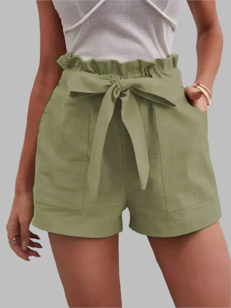 Loose Pocket Wide Leg Shorts