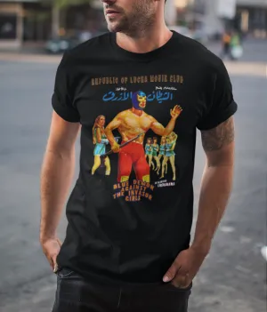 Lucha Movie Club: "BLUE DEMON vs THE INVASOR GIRLS"  t-shirt