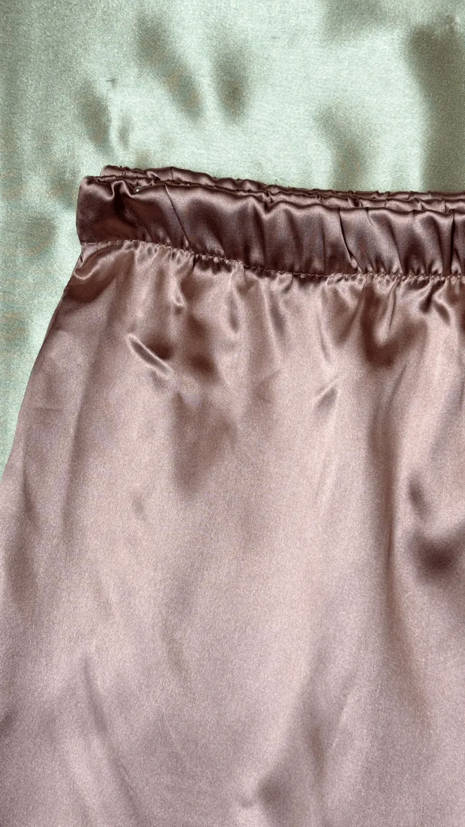 Luxury Satin Pink Pajama Shorts