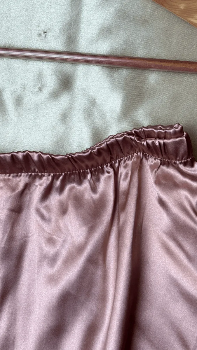 Luxury Satin Pink Pajama Shorts