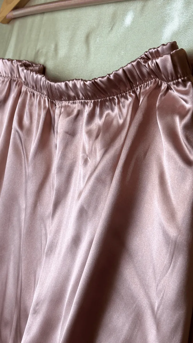Luxury Satin Pink Pajama Shorts